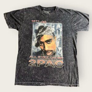 2Pac “All Eyez On Me” Washed Grey T Shirt Size Large